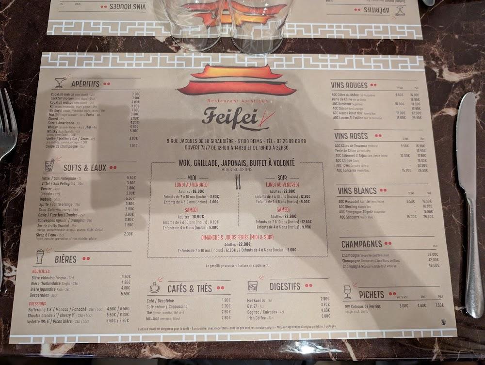 Restaurant Asiatique Feifei - Menu Image 2