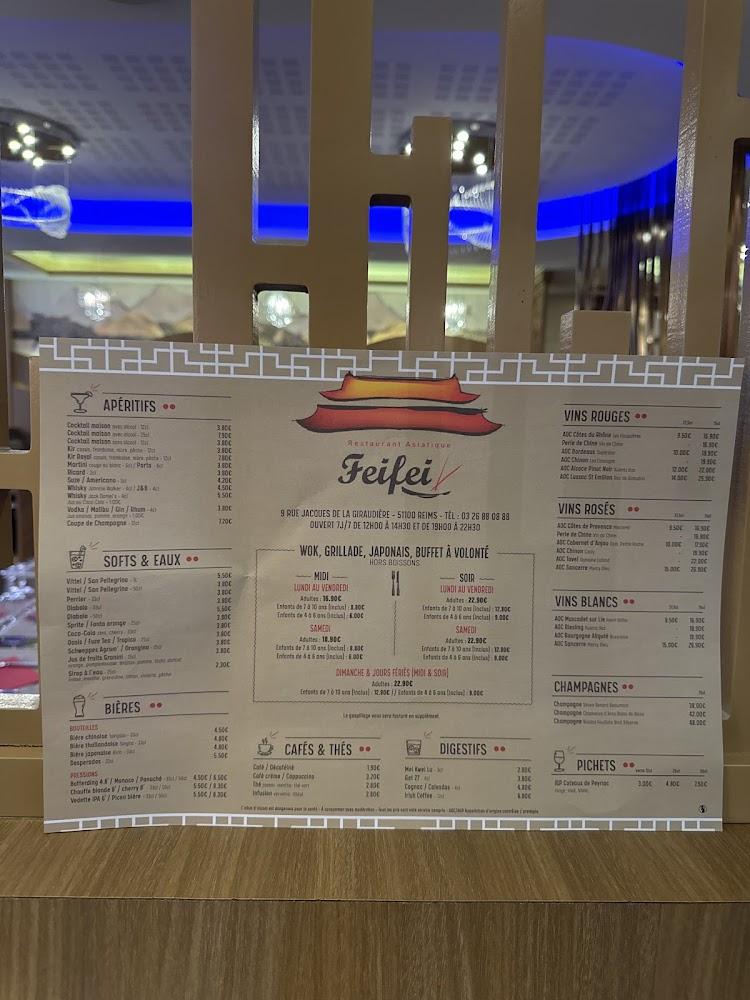 Restaurant Asiatique Feifei - Menu Image 3